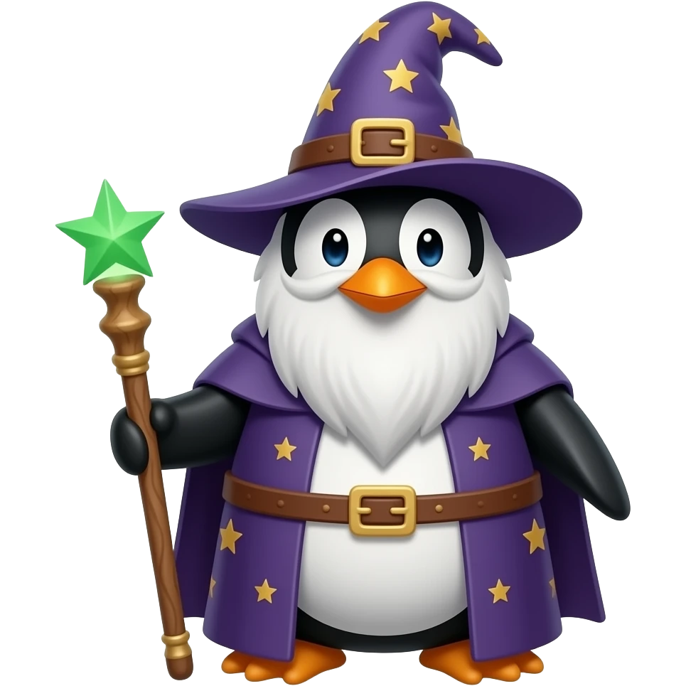 Penguin Wizard emoji