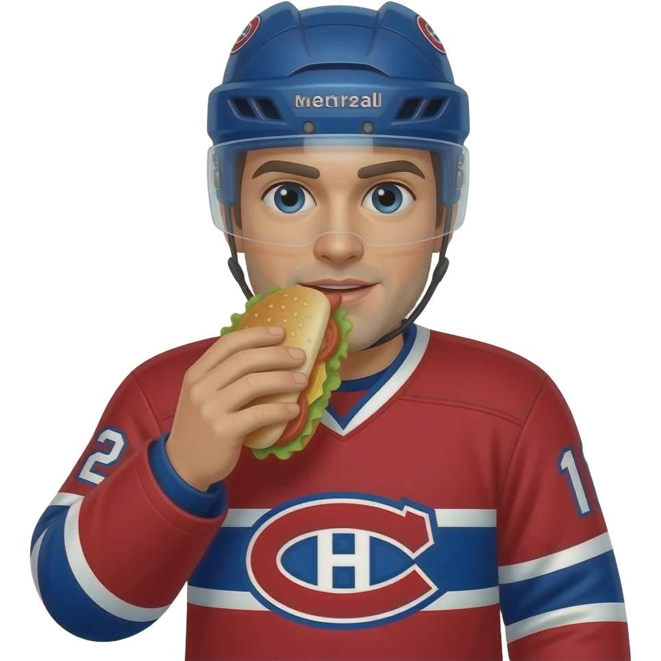 Montreal hockey eating sub emoji