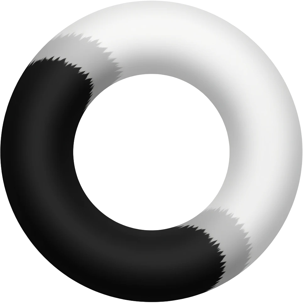 Black half white cat tail tail emoji
