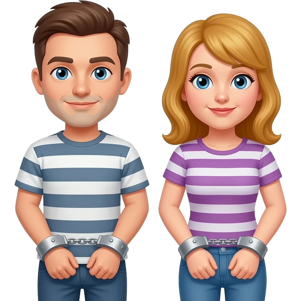 Pareja de locos con camisa de fuerza emoji