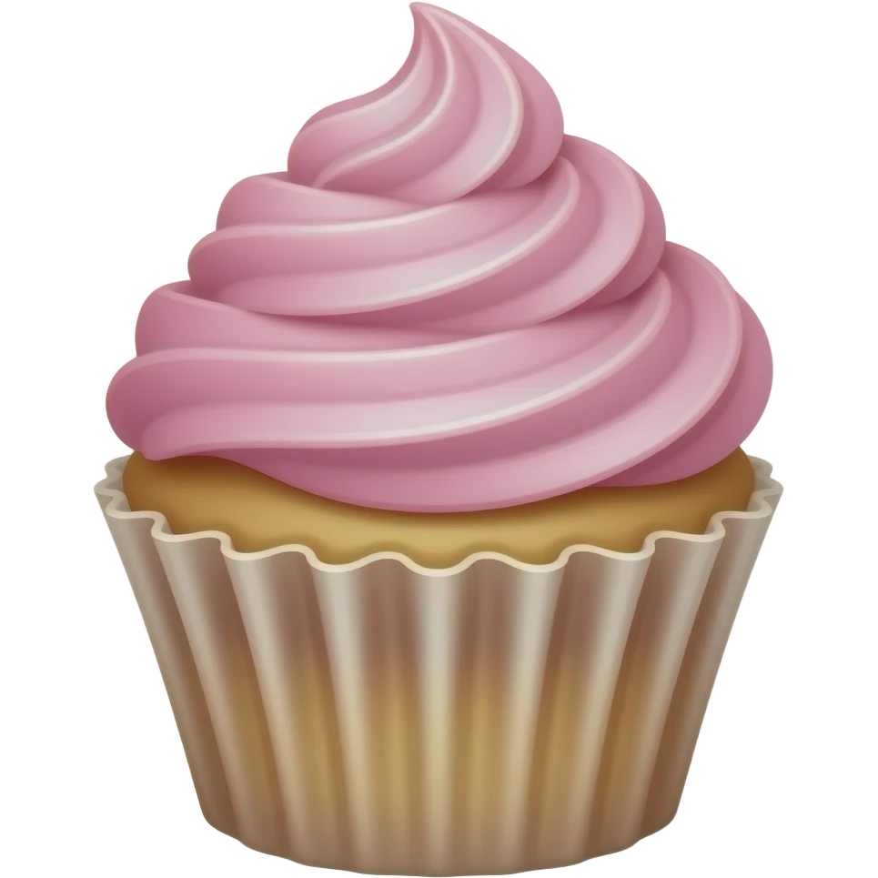 Cupcake with pink icing emoji