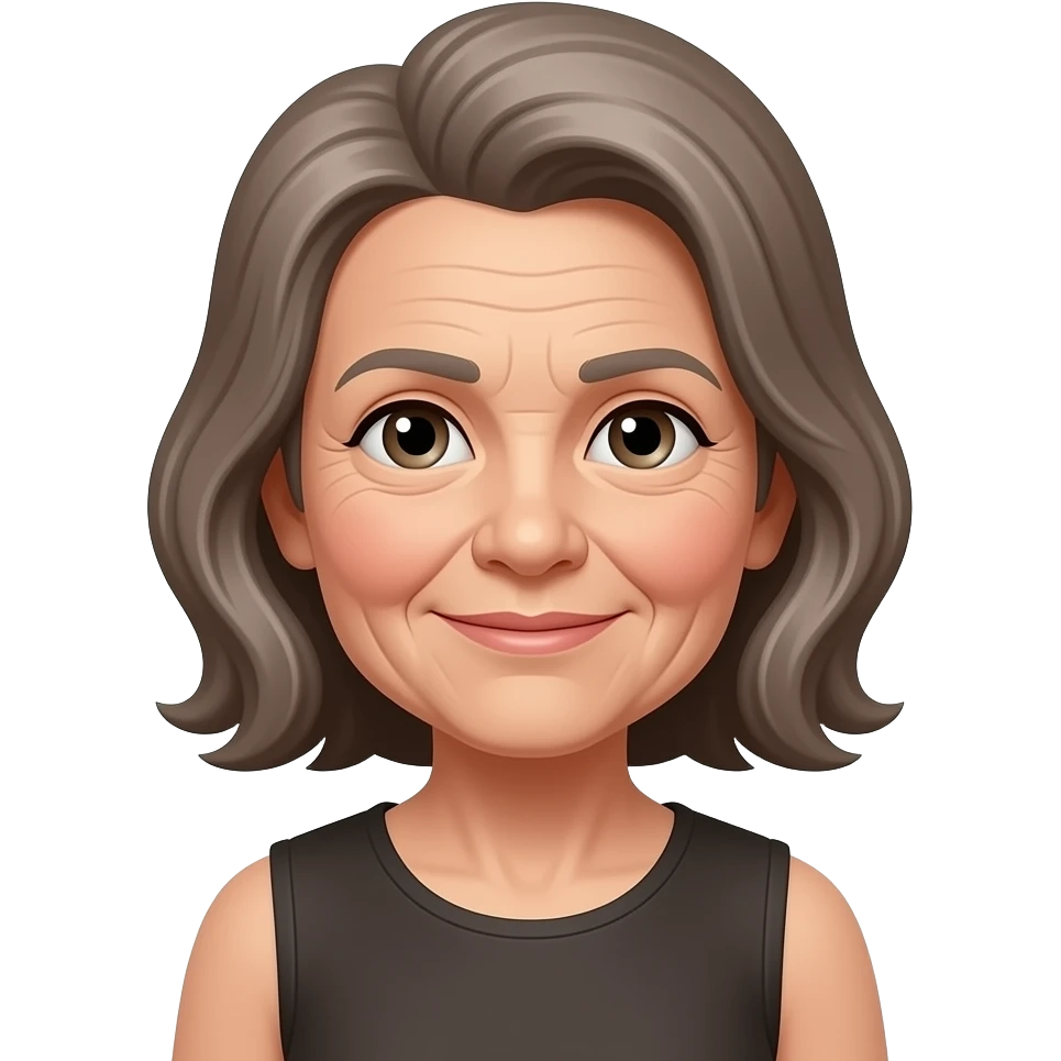 old woman grayish brown hair Emoji emoji | AI Emoji Generator