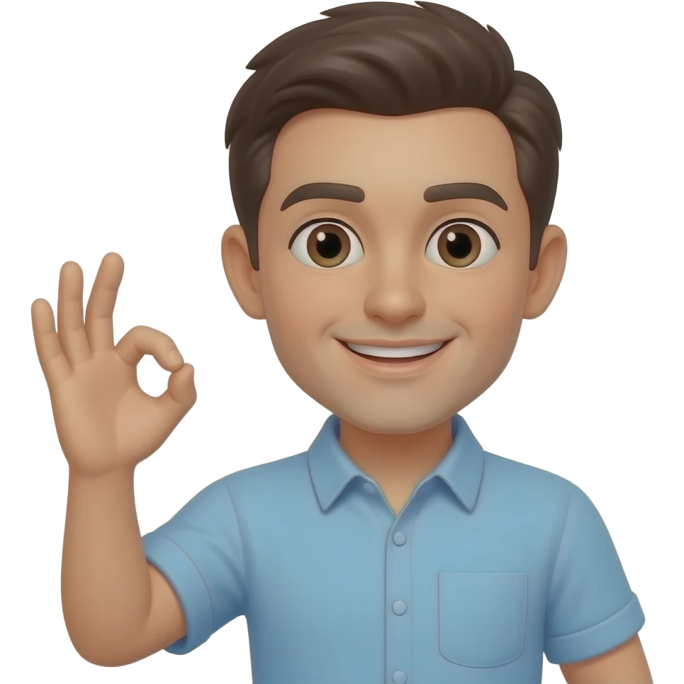 OK 제스처를 하는 사람 emoji