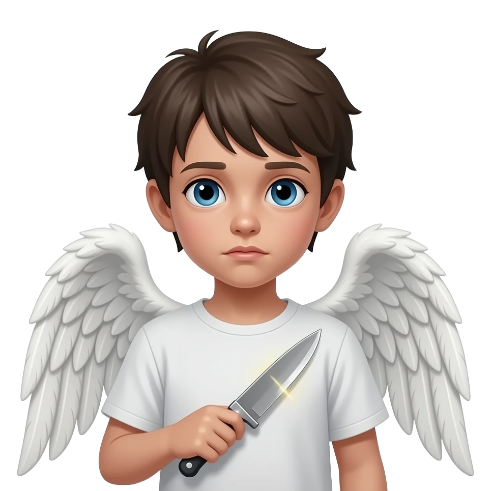 Мертвые ангел ребенок у которого нож в груди emoji
