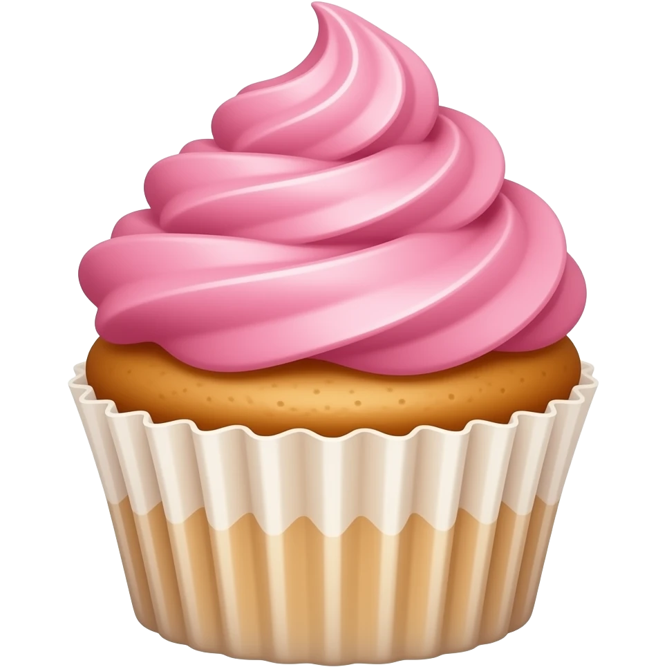 Cupcake with pink icing emoji