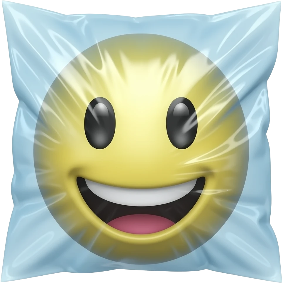 ইমোজির মুখে পলিথিন emoji