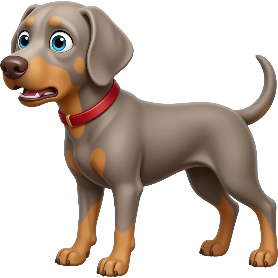 weimaraner panic emoji