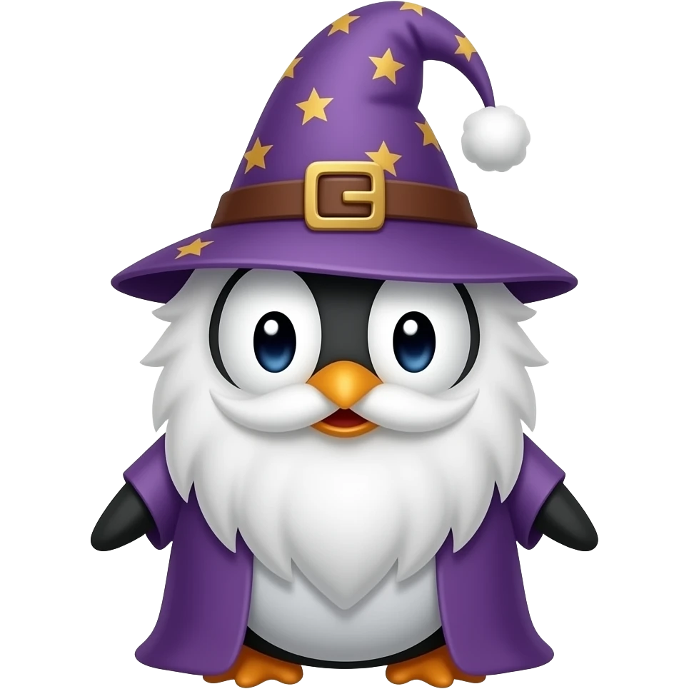 Penguin Wizard emoji