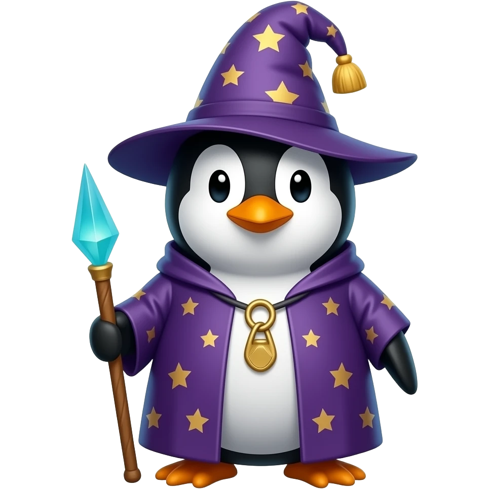 Penguin Wizard emoji