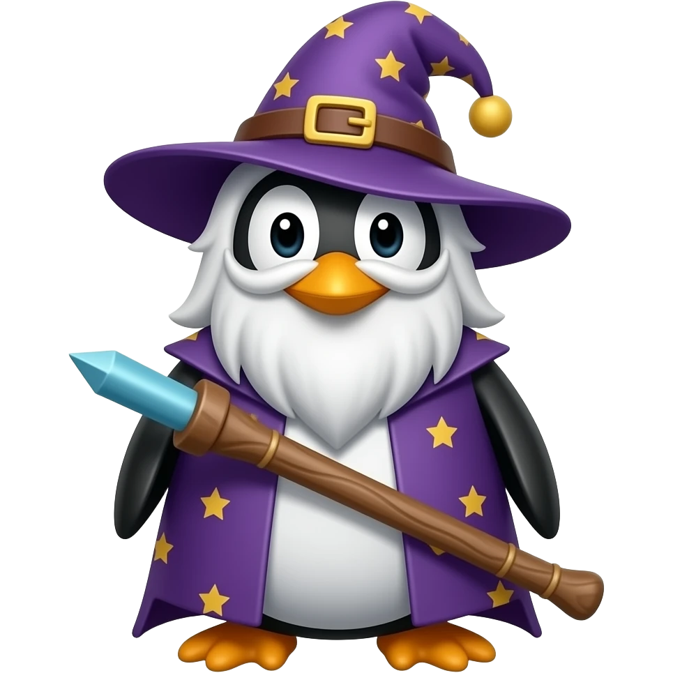 Penguin Wizard emoji