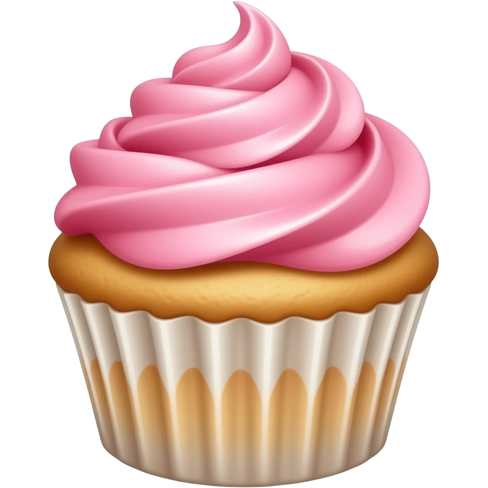 Cupcake with pink icing emoji