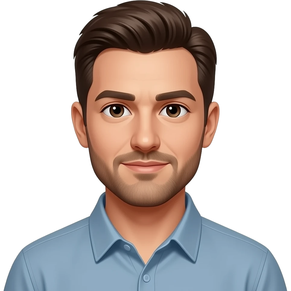Make the man more realistic details emoji