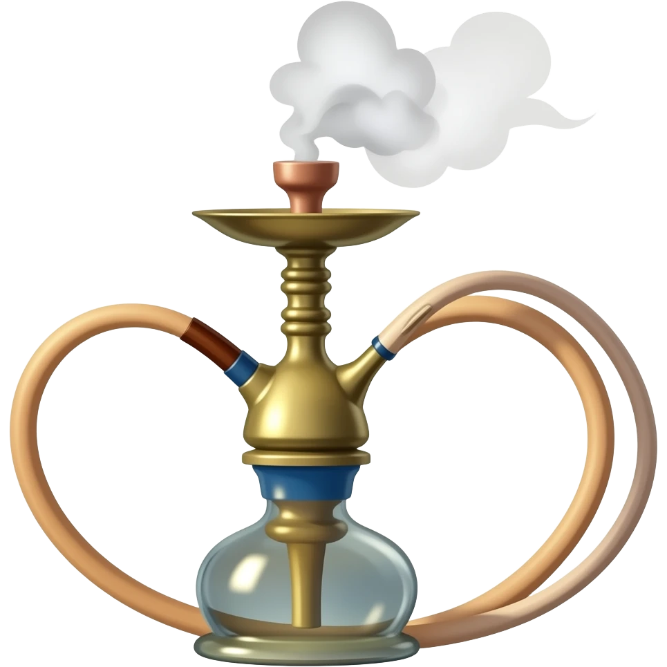 Hookah with smoke emoji