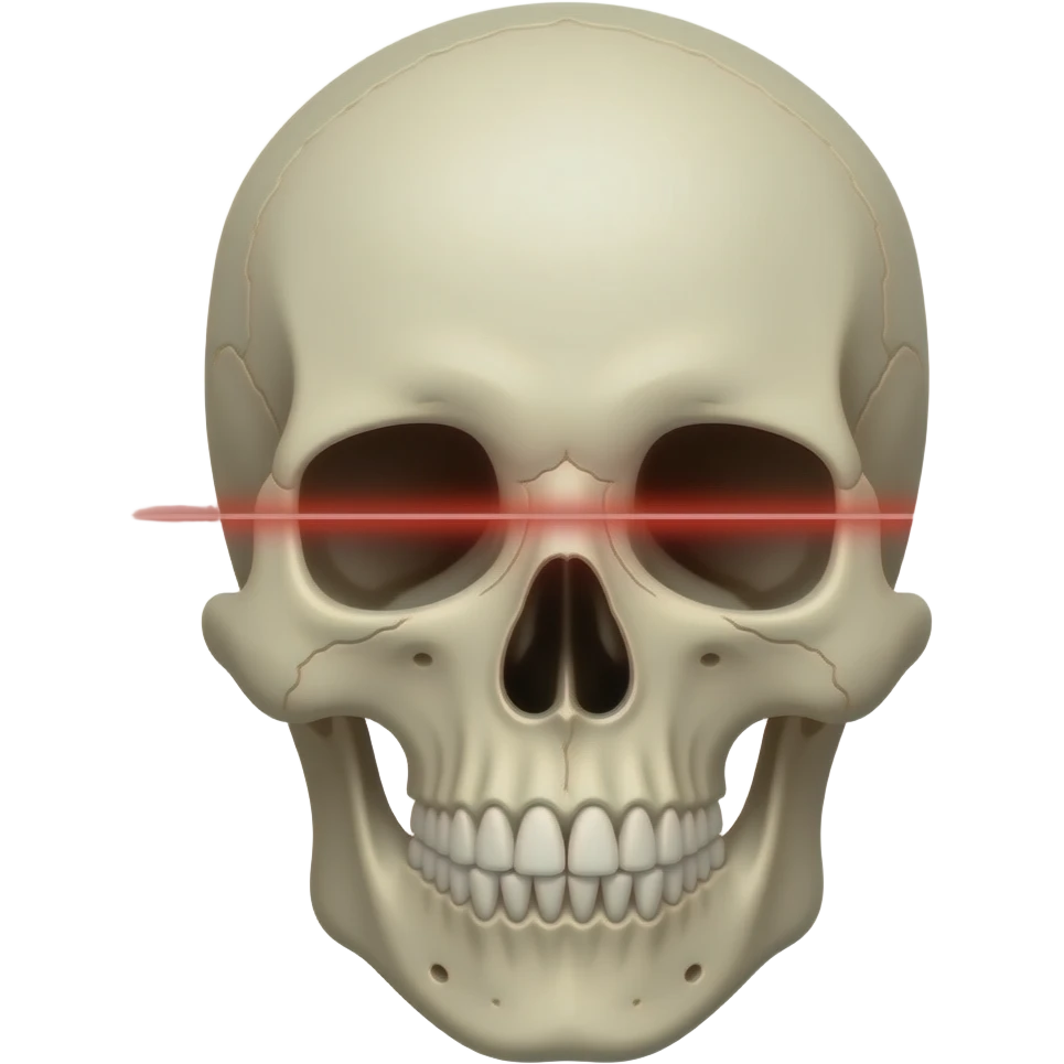 Череп с лазером emoji