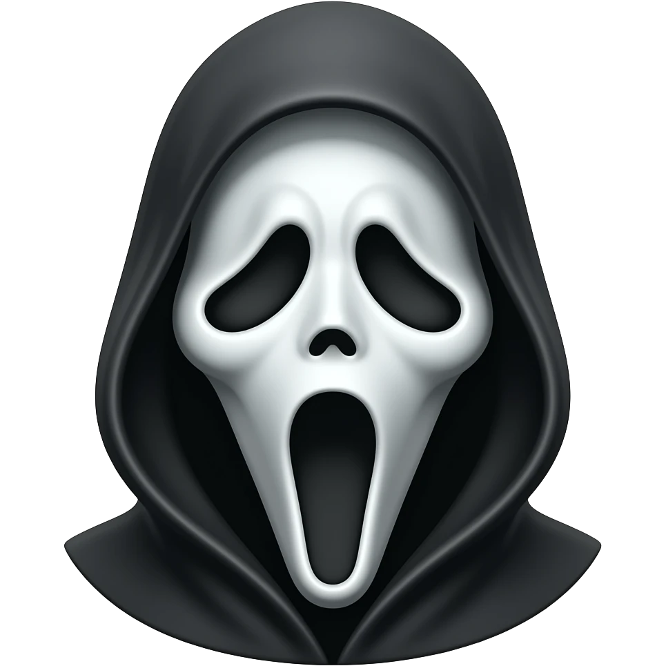 (scream) movie mask without hood emoji