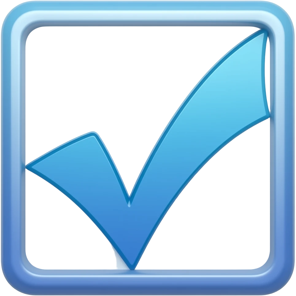 Сделай эмодзи blue check emoji