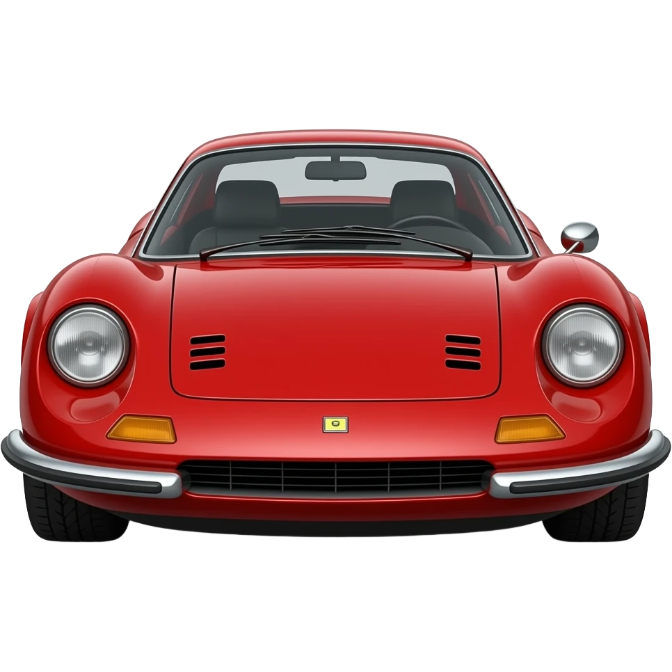 red ferrari dino, highly detailed hyper realistic emoji