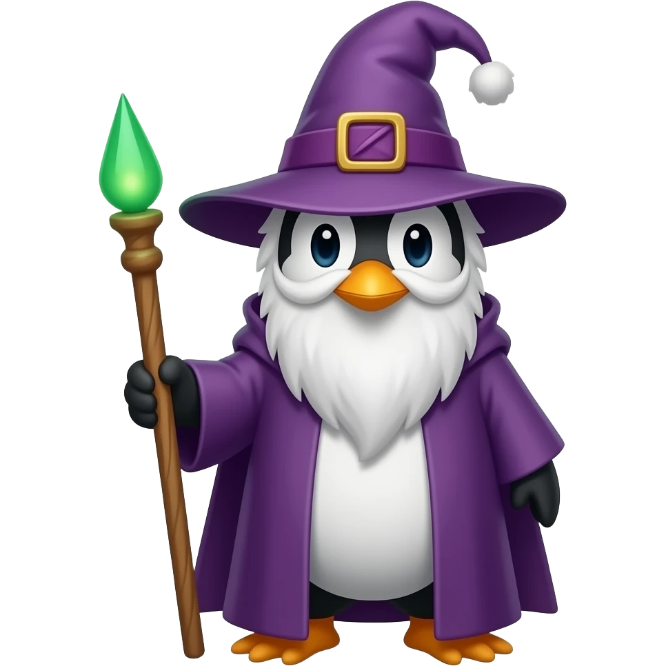 Penguin Wizard emoji