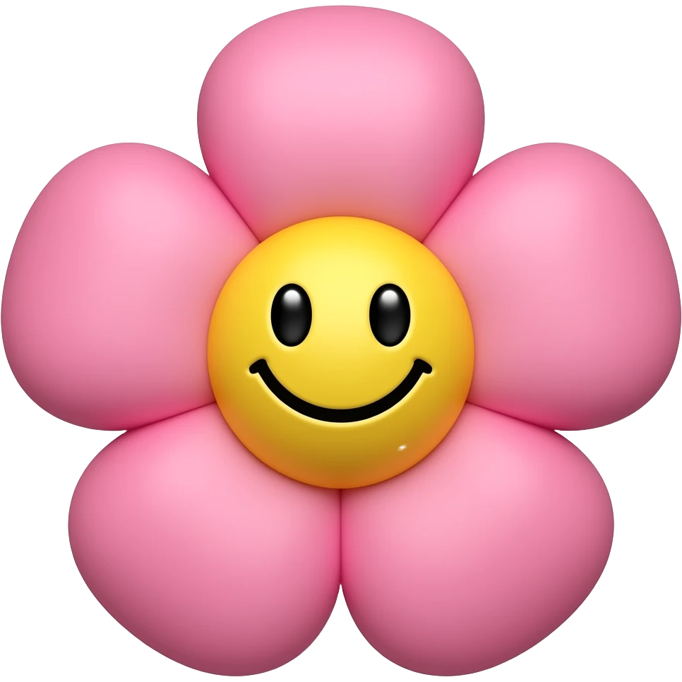 Blume mit lachendem gesicht emoji