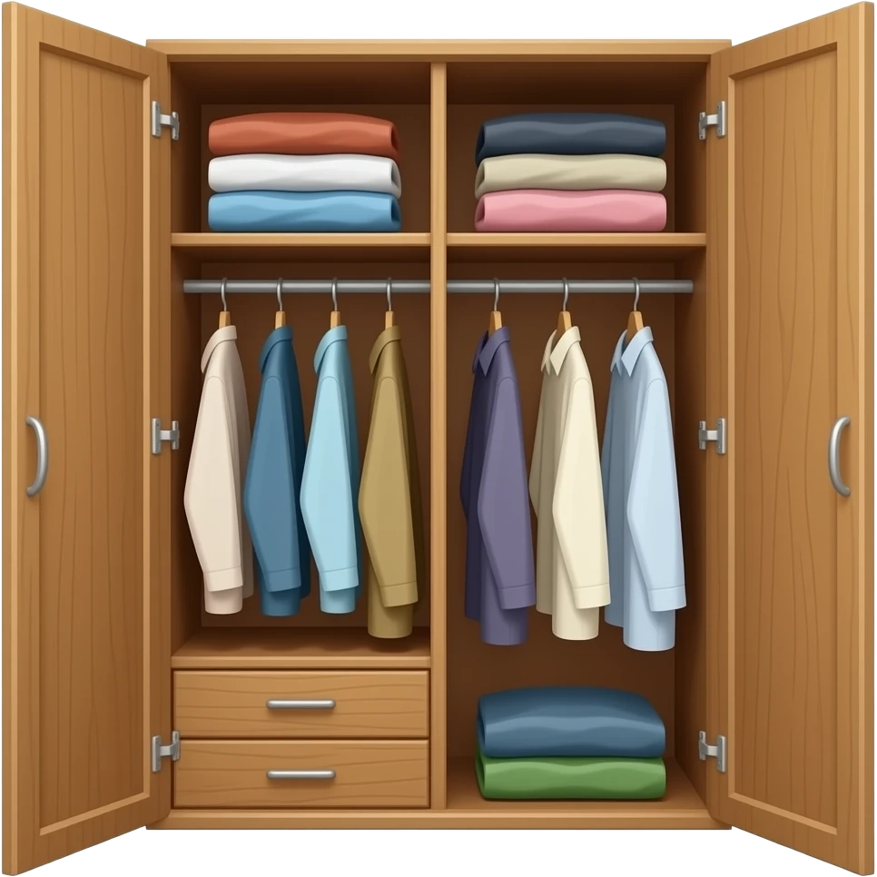 wardrobe viewed from top emoji