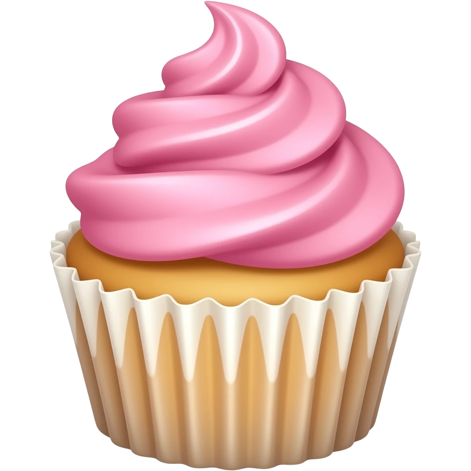 Cupcake with pink icing emoji