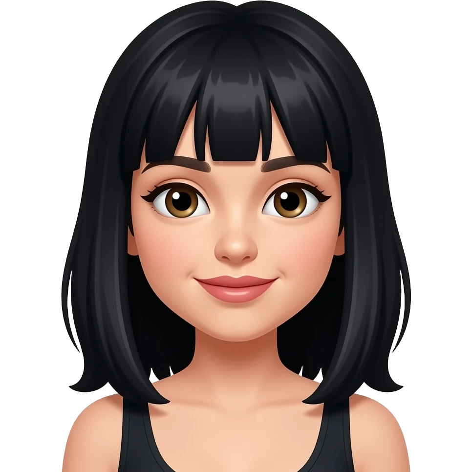 Hot girl black hair emoji