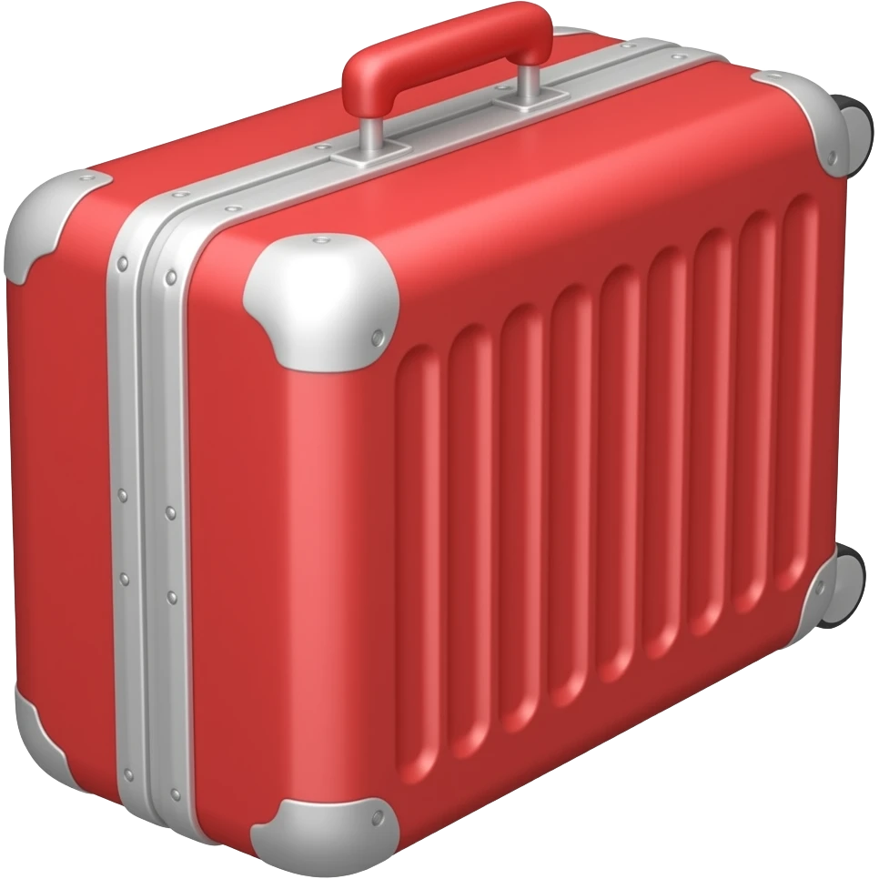 i need a red suitcase ios style emoji, but larger, like a normal one with casters emoji