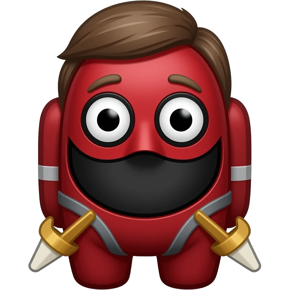 Among us Imposter that looks like frontman from squidgame emoji