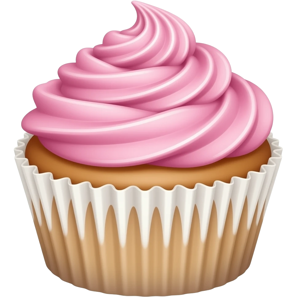 Cupcake with pink icing emoji