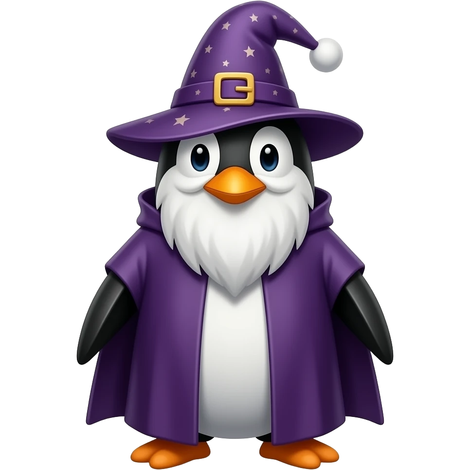 Penguin Wizard emoji