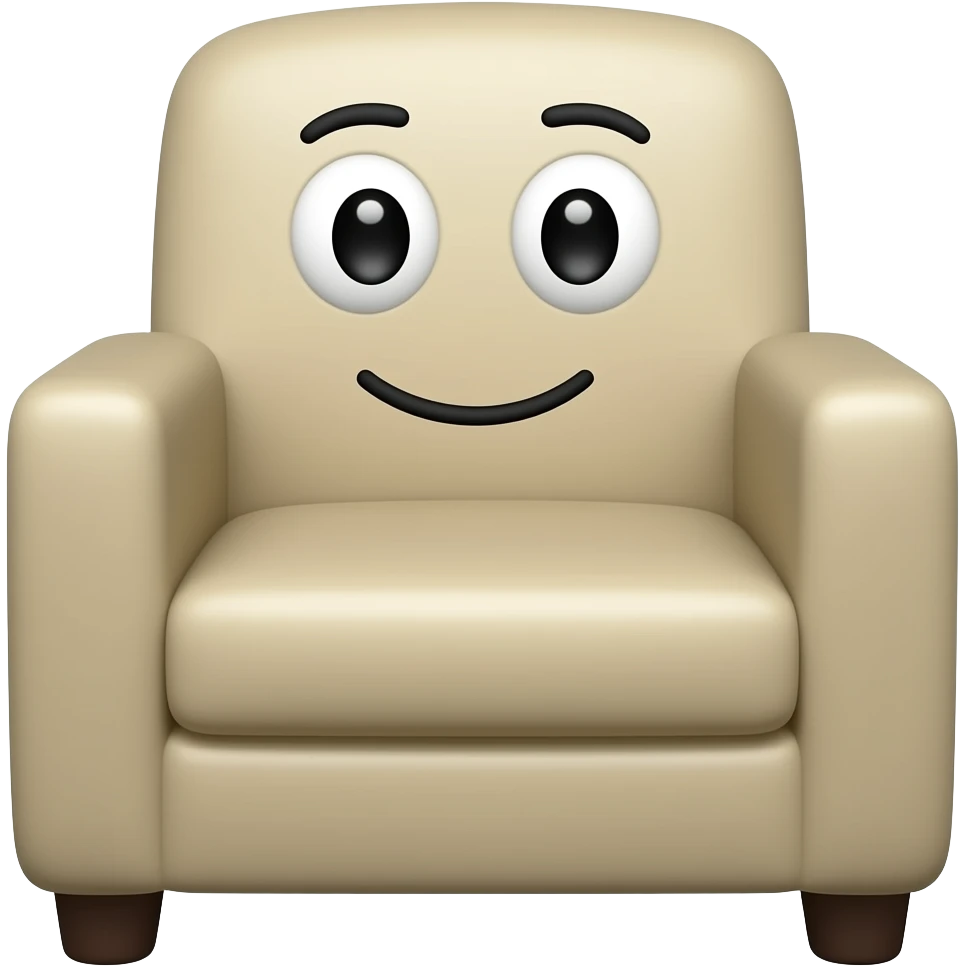 Chair with face emoji