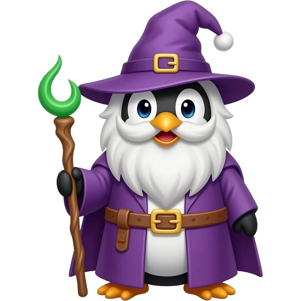 Penguin Wizard emoji