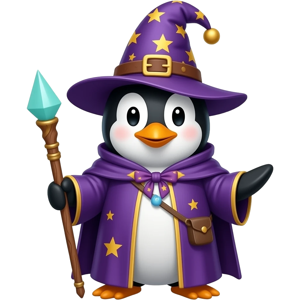Penguin Wizard emoji