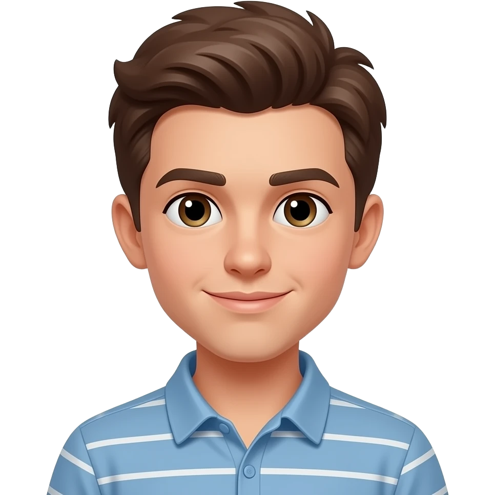 mature boy with brown hair emoji