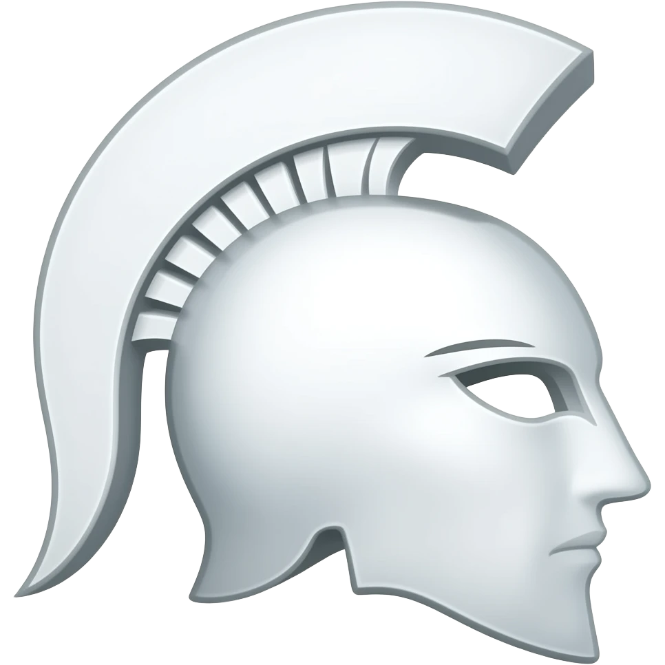 side profile all white msu spartan head no details emoji