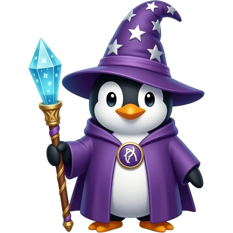 Penguin Wizard emoji