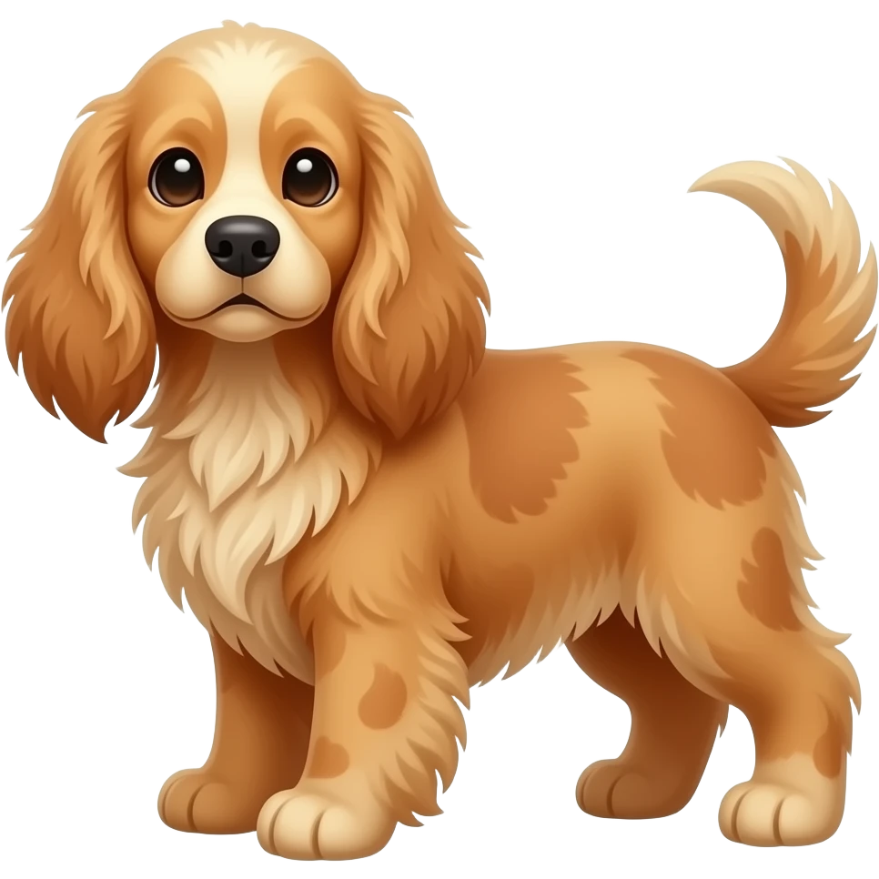 golden american cocker spaniel emoji