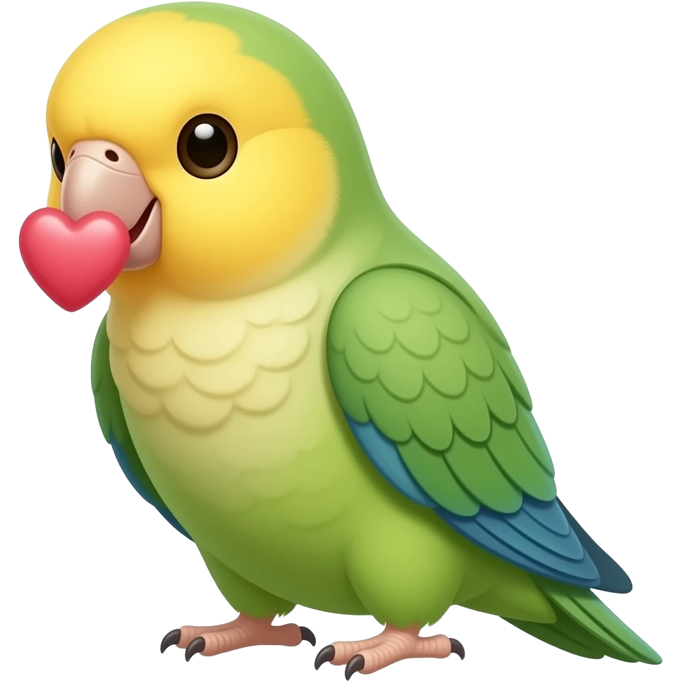 Cute Caique morning kisses emoji
