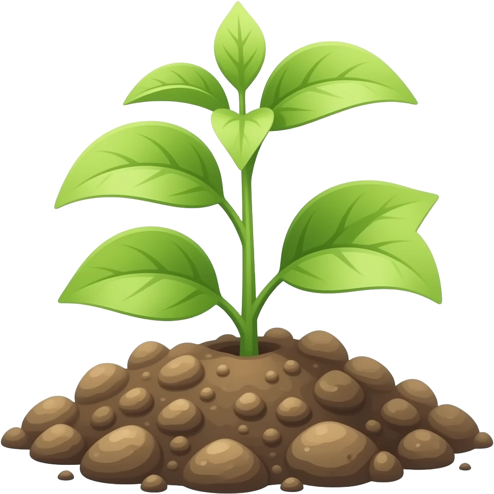 Small sapling taking root emoji