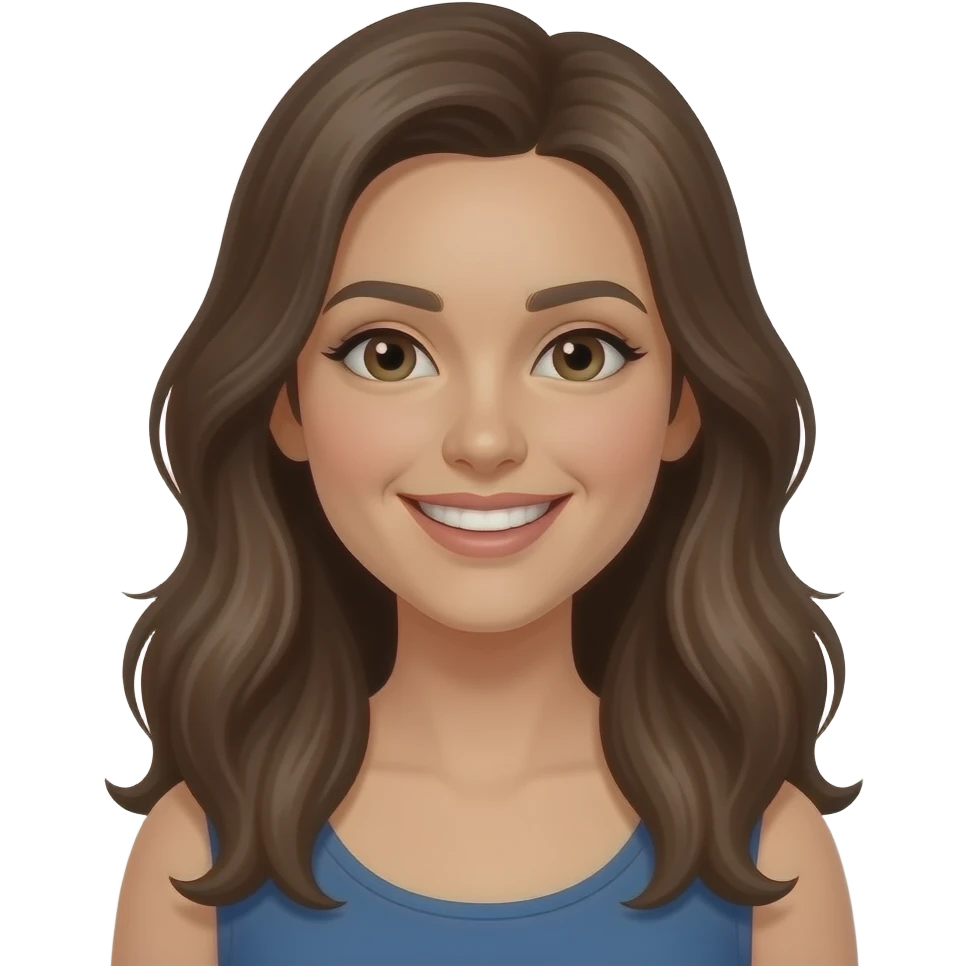 woman happy confidence long hiar emoji