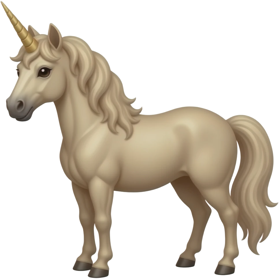 Tan unicorn emoji