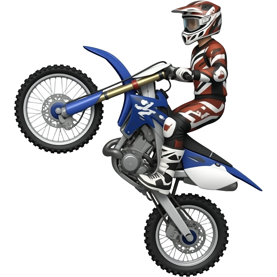 I want a guy doing a wheelie with a motocross emoji