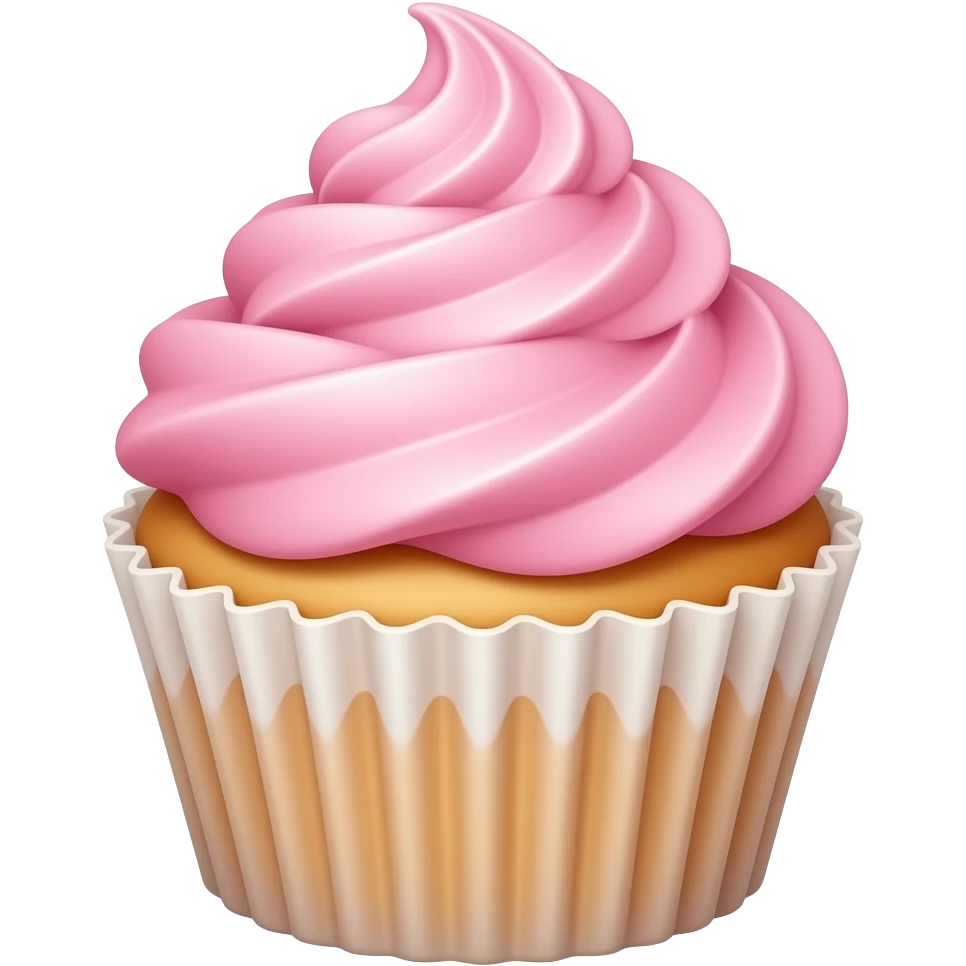 Cupcake with pink icing emoji