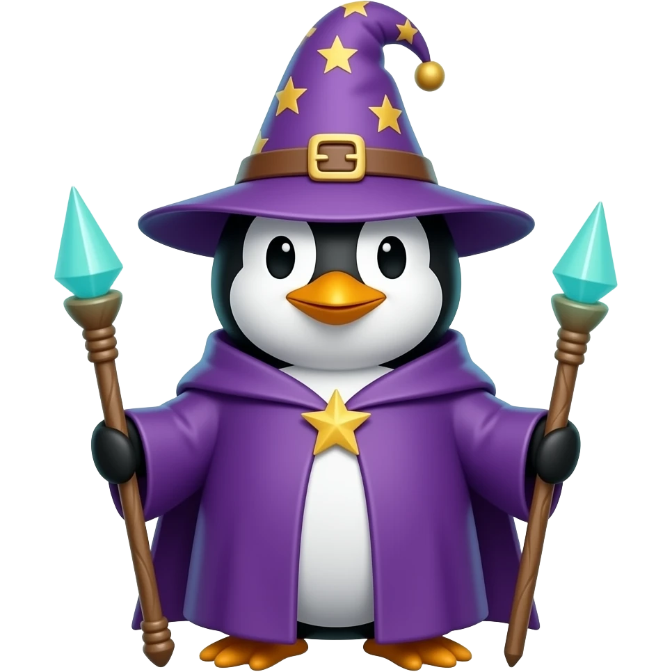 Penguin Wizard emoji