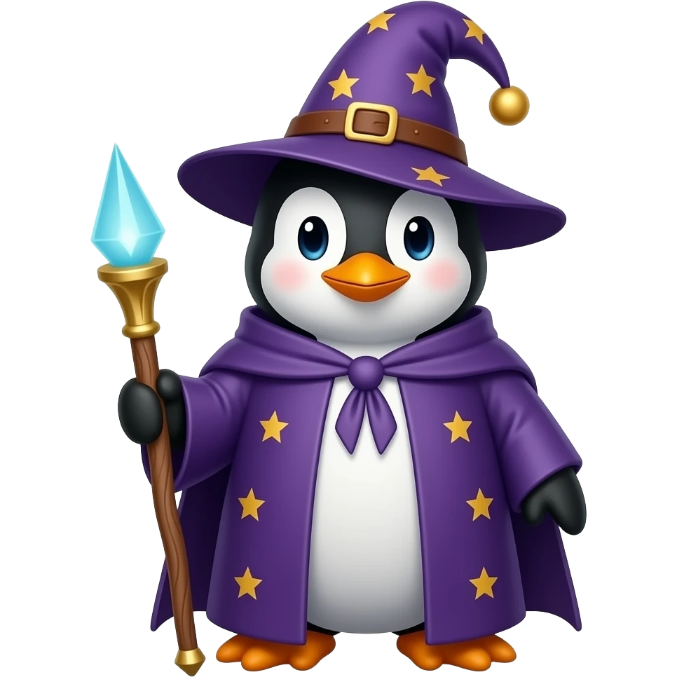 Penguin Wizard emoji