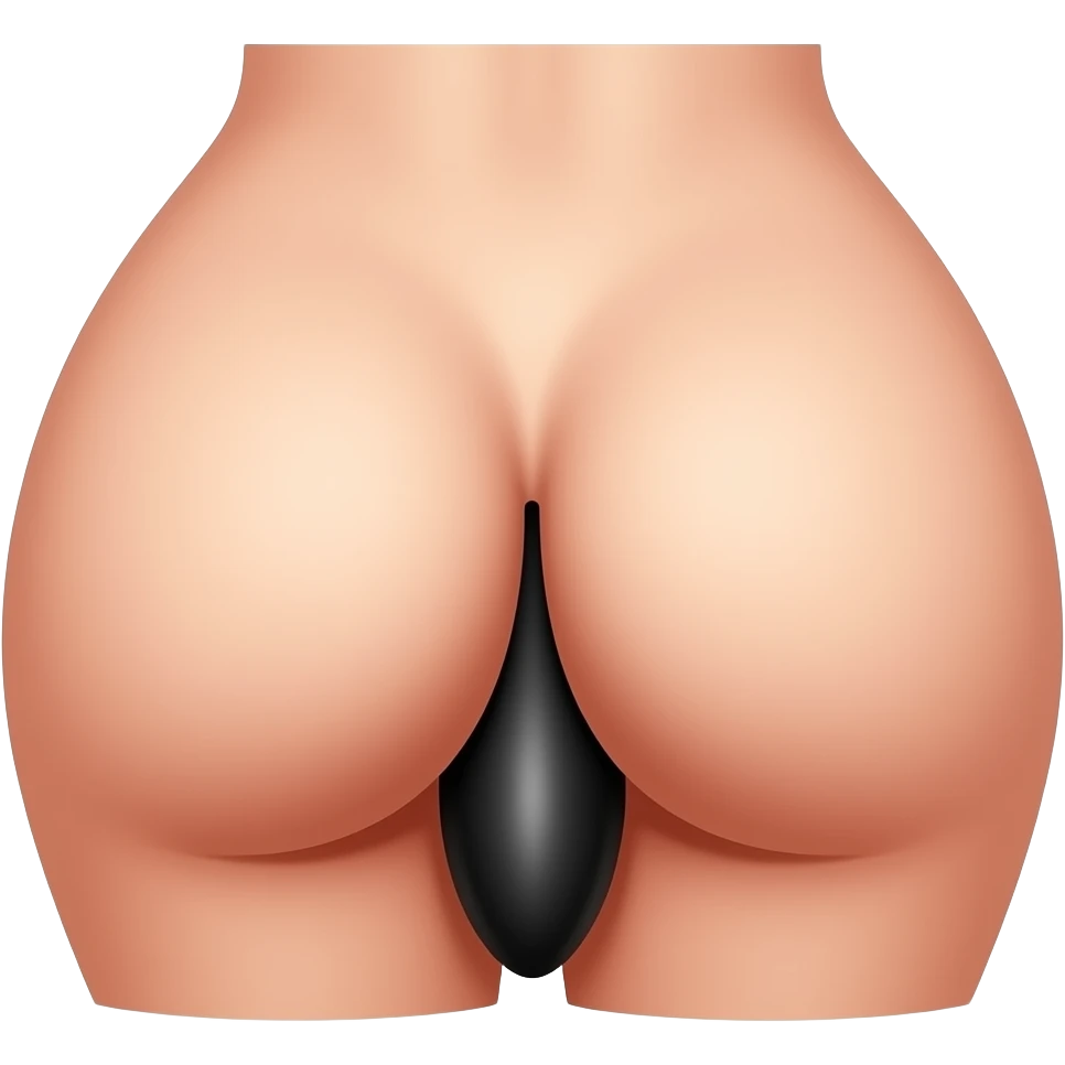Tight wet detailed vagina with big black penis betweeen it emoji