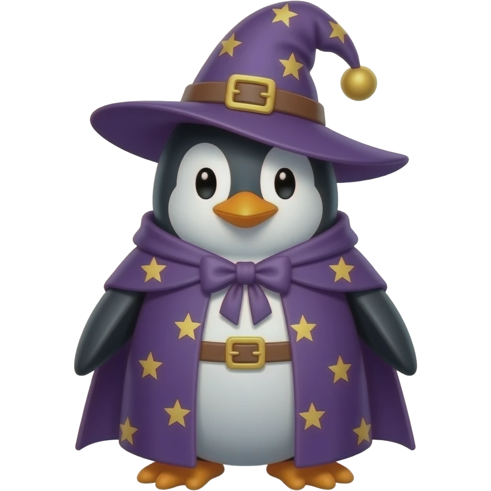 Penguin Wizard emoji