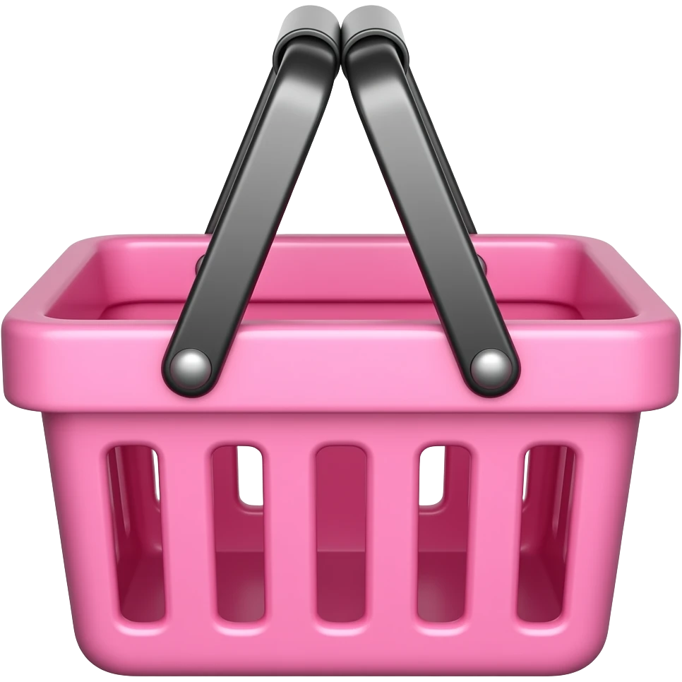 pink shopping basket emoji