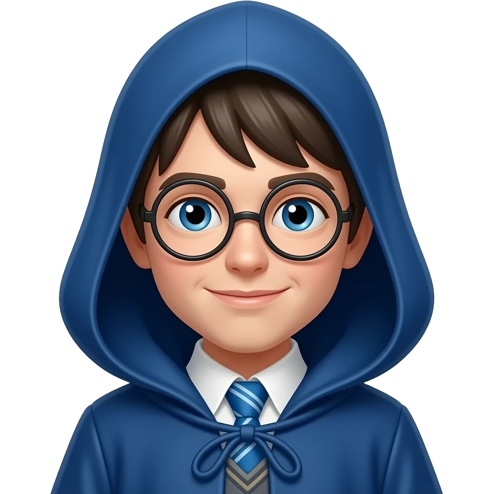 harry potter wizard blue cape emoji