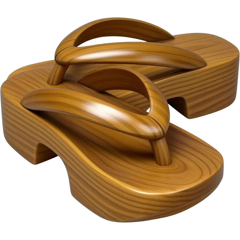 geta sandals, Japanese Wooden Sandals emoji